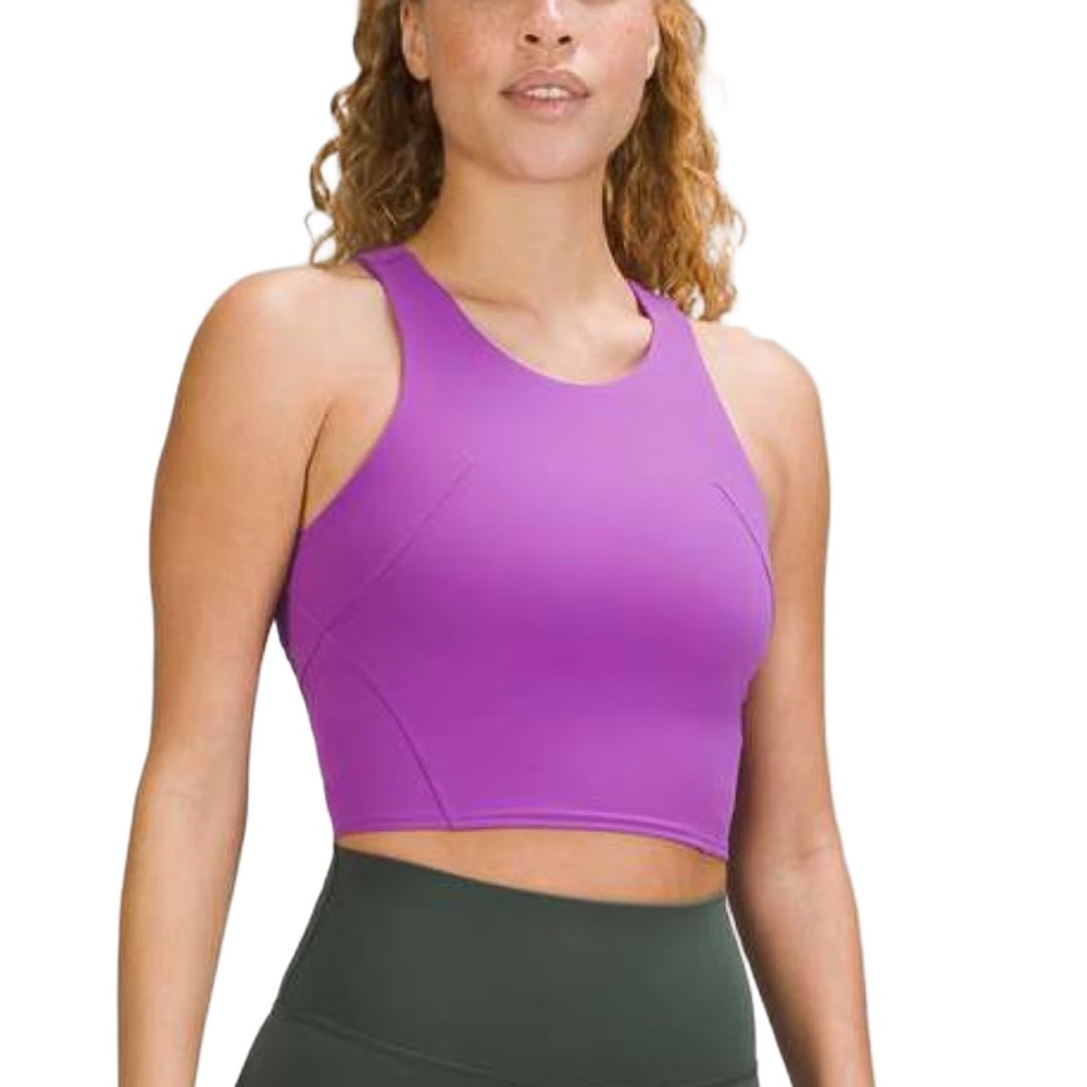Lululemon Cropped Racerback Tank Top – Purple | Fits Size 6–8
